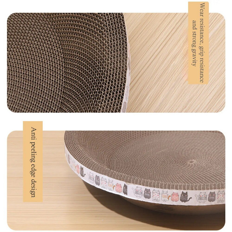 Hullámos macskakaparó macskakaparók kerek ovális csiszoló karmos játékok macskáknak Kopásálló macskaágy Fészek Macskatartozékok