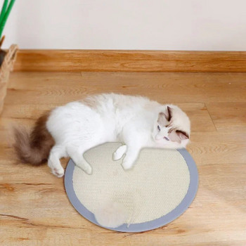 Κομψό και ανθεκτικό κάθετο ξύσιμο γάτας με χαλάκι Sisal for Cat Claws Care Φορητό ξύστρα γάτας και παιχνίδι με λαβή και φτερά