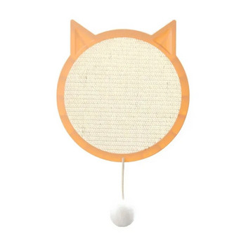 Стилна и издръжлива вертикална драскалка за котки със сезалова подложка за грижа за котешки нокти Преносима драскалка за котки и играчка с дръжка и пера