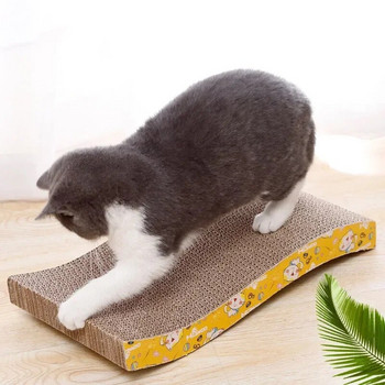 Дървена драскалка за котки Скрепер Подвижно шезлонгово легло 3 в 1 драскалка за котки Обучение Играчки за шлифоване на нокти Дъска за котки