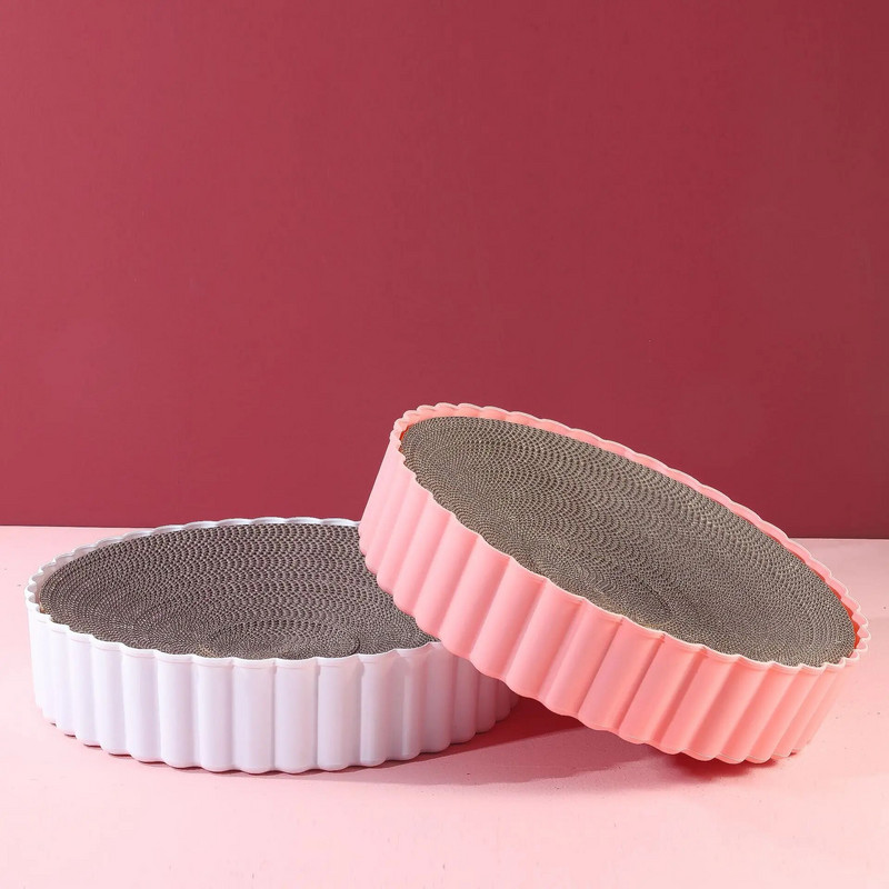 Kerek macskakaparó pad Csiszoló karmok karton hullámpapír macskák kaparó deszka cicakaparók kisállatbútor kellékek