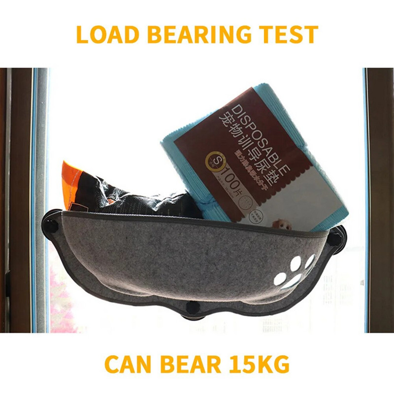 Macskaablak függőágy erős tapadókorongokkal Pet Kitty lógó hálóágy tároló kisállat meleg vadászgörény ketrec macskapolc ülőágyak