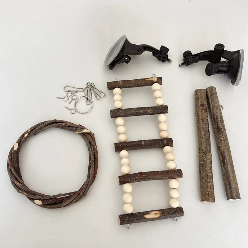 Madárketrec létra Papagáj sügér Természet faállvány Madárketrec sügér álló állvány papagájokhoz Kakas ara