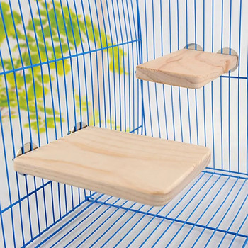 Chinchilla Hamster Springboard Squirrel Wood Parrot Bird Standing Platform Καθαρά αξεσουάρ κλουβιού για παπαγάλο ξύλινο παιχνίδι για κατοικίδια