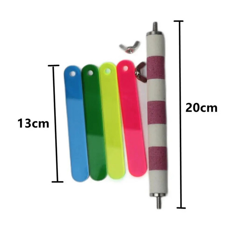 Madárpapagáj játszóállvány Hordozható, színes, könnyen összeszerelhető oktatósügér madarak kellékei papagájokhoz Conure