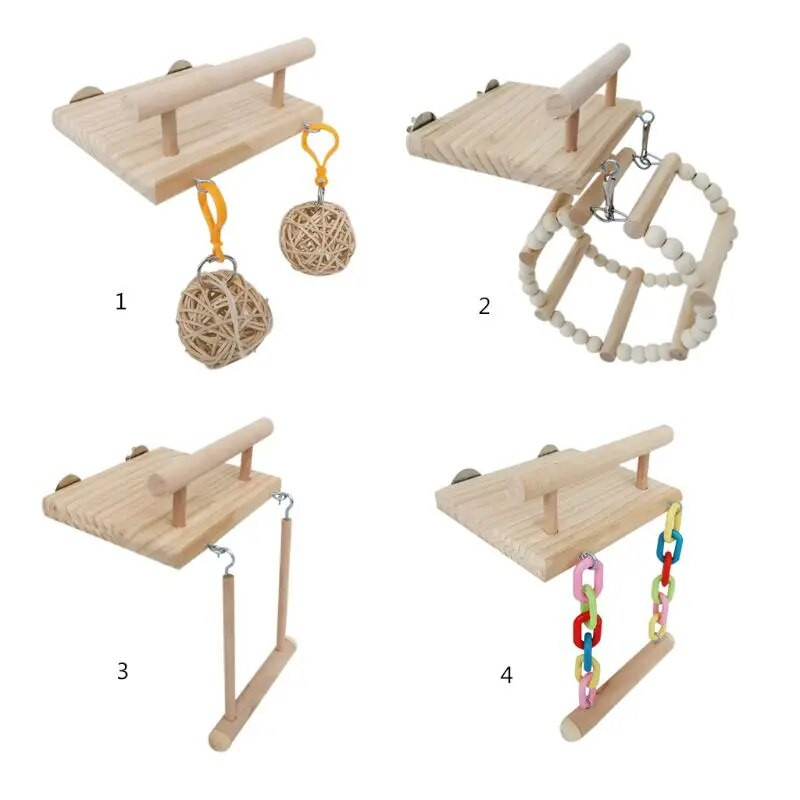 Y1UB Parrot Playstand Bird játékkészlet állvány Cockatiel Játszótéri tornatermi játék emelvényes süllővel, edzéssel és játékkal