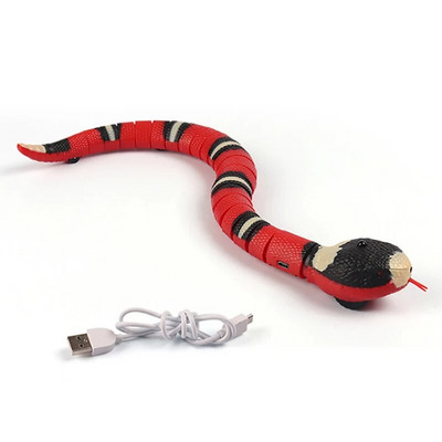 Πολλαπλών χρωμάτων Smart Sensing Snake Interactive Cat Toys Αυτόματες γάτες Παιχνίδια USB Αξεσουάρ φόρτισης Παιχνίδι για γατάκια για σκύλους κατοικίδιων