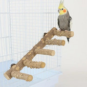 Parakeet Stand Πιρούνι Αξεσουάρ Paw Parrot Perches Natural Branch Cage Grinding Bird Climb Ladder Toys Wood