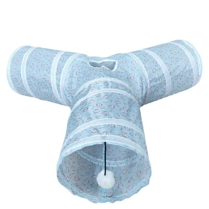 CAWAYI KENNEL kisállat macska alagút S-alakú összecsukható lyuk beltéri kültéri cső cica alagút macska kisállat játék helytakarékos macska kiképző játék