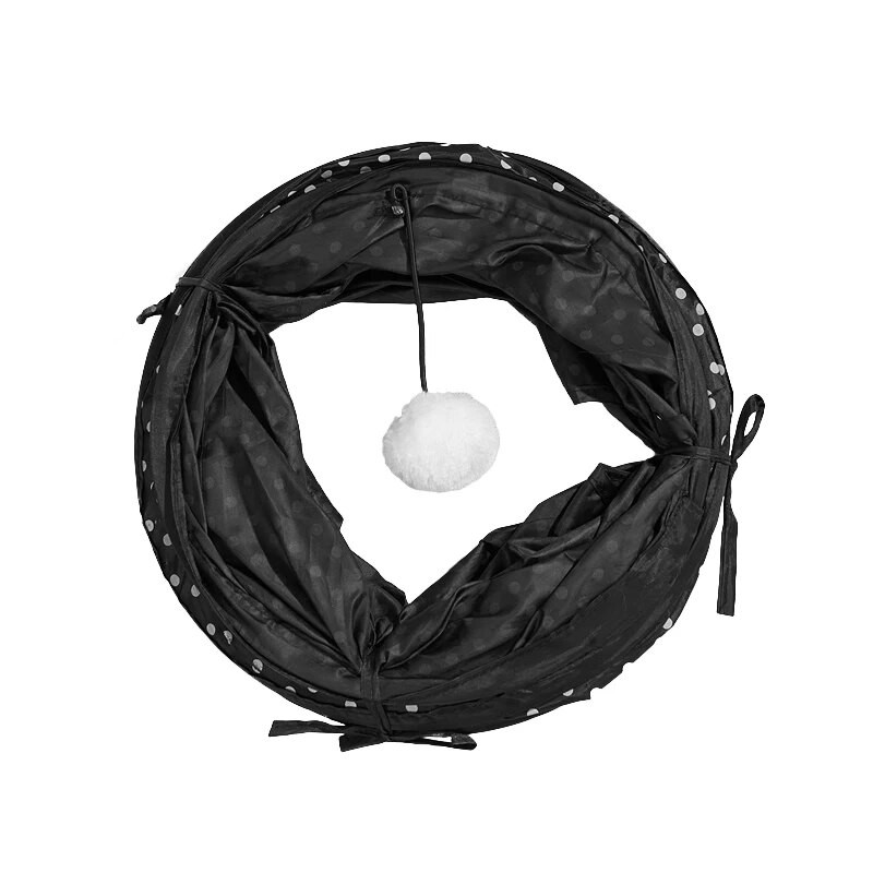 CAWAYI KENNEL kisállat macska alagút S-alakú összecsukható lyuk beltéri kültéri cső cica alagút macska kisállat játék helytakarékos macska kiképző játék