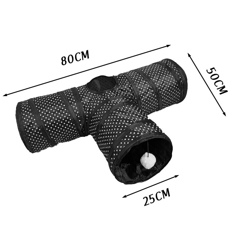 CAWAYI KENNEL kisállat macska alagút S-alakú összecsukható lyuk beltéri kültéri cső cica alagút macska kisállat játék helytakarékos macska kiképző játék