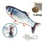 Παιχνίδι Pet Fish Μαλακό, βελούδινο παιχνίδι Φορτιστής USB Fish Cat 3D Simulation Dancing Wiggle Αλληλεπίδραση προμήθειες Μπομπονιέρες Γάτα Παιχνίδι μασήματος για κατοικίδια