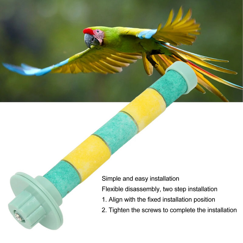 Madársügér állvány játék kvarc kő kopásálló, tartós csiszoló karmok csőr, mosható madárketrec Papagáj törpepapagáj papagáj kaktázs