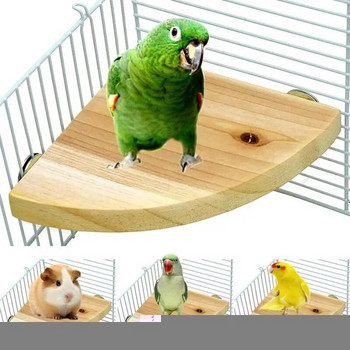 Ξύλινη βάση παπαγάλου βάση εφαλτηρίου με σβούρα φορητά αξεσουάρ κλουβιών πουλιών Εξοπλισμός για παπαγάλους, προμήθειες Budgie Pets
