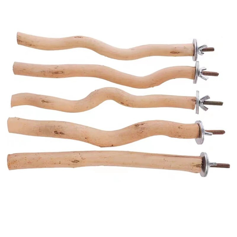 Természetes fa kisállat papagáj nyers fa villa faág állvány állvány mókus madár hörcsög ág ülőrudak rágóharapás játékok bot