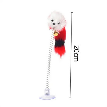 Карикатура Pet Cat Toy Stick Feather Rod Mouse Toy With Mini Bell Cat Catcher Teaser Interactive Cat Toy