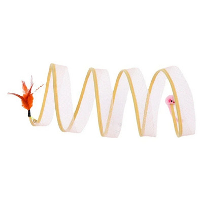 Πτυσσόμενη σήραγγα γάτας Τύπου S Cats Tunnel Spring Toy Mouse Tunnel with Balls and Crinkle Cat Outdoor Cat Toys for Kitten Interactive