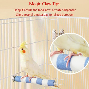 Bird Perch Ceramics Stand Non Toxic Parrot Cage Toy for Nails Grinding Stable Scrub Station for Parakeet Finches Canary
