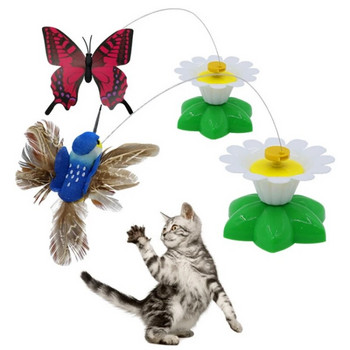 Въртяща се електрическа летяща пеперуда, цветна интерактивна котка, куче, автоматично колибри, обучение на интелекта, въртящи се забавни играчки