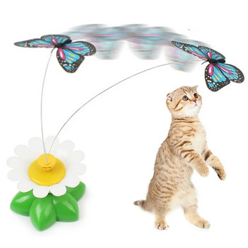 Περιστρεφόμενη ηλεκτρική πεταλούδα που πετάει πολύχρωμα διαδραστικά σκυλιά γάτας Αυτόματη Εκπαίδευση Πουλί που Χουμπουρδίζει Περιστρεφόμενα Αστεία Παιχνίδια