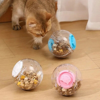 Самозабавляваща се играчка за домашни любимци Изтичаща храна Малка заешка топка Котки Кучета Интелигентност Забавна играчка за хвърляне Играчки за хвърляне от пластмасов материал