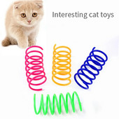 Kitten Cat Toys Wide Dorable Heavy Gauge Cat Spring Toy Colorful Springs Cat Pet Toy Coil Spiral Springs 4/8/16/20 τεμ