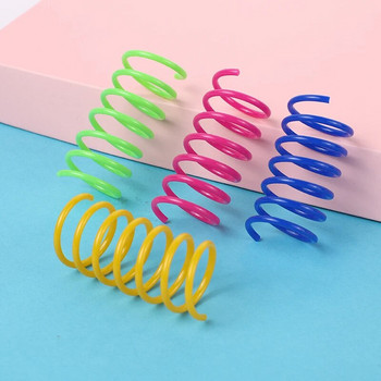 Kitten Cat Toys Wide Dorable Heavy Gauge Cat Spring Toy Colorful Springs Cat Pet Toy Coil Spiral Springs 4/8/16/20 τεμ