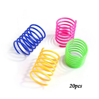 Kitten Cat Toys Wide Dorable Heavy Gauge Cat Spring Toy Colorful Springs Cat Pet Toy Coil Spiral Springs 4/8/16/20 τεμ