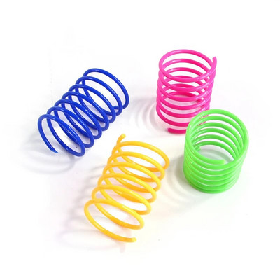Kitten Cat Toys Wide Dorable Heavy Gauge Cat Spring Toy Colorful Springs Cat Pet Toy Coil Spiral Springs 4/8/16/20 τεμ