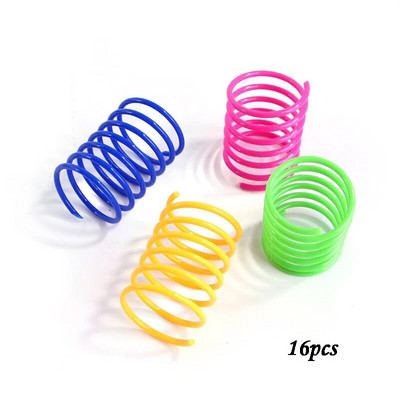 Kitten Cat Toys Wide Dorable Heavy Gauge Cat Spring Toy Colorful Springs Cat Pet Toy Coil Spiral Springs 4/8/16/20 τεμ