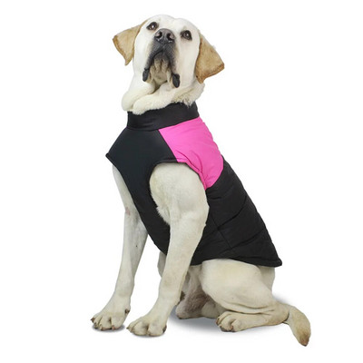 Vestă de iarnă pentru animale de companie, jachetă cu fermoar haină impermeabilă pentru animale de companie, jachetă căptușită din bumbac pentru câini Haine rezistente la vânt pentru câini Costum pentru ținută pentru câini mari