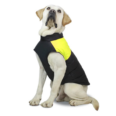 Vestă de iarnă pentru animale de companie, jachetă cu fermoar haină impermeabilă pentru animale de companie, jachetă căptușită din bumbac pentru câini Haine rezistente la vânt pentru câini Costum pentru ținută pentru câini mari