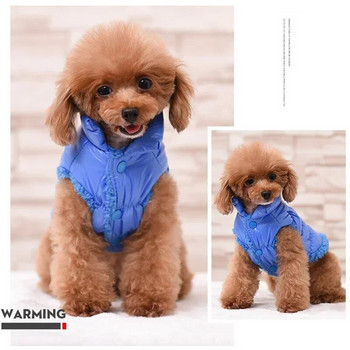 Ζεστά ρούχα για σκύλους Χειμερινό μπουφάν για κατοικίδια πουπουλένια παλτά για κουτάβια Ρούχα σκυλιών για μικρά σκυλιά Chihuahua Γαλλικά μπουλντόγκ γάτες στολή για κατοικίδια