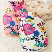 Fashion Print Dog Down Jacket Χαριτωμένα μαλακά ρούχα για σκύλους Χειμερινό παλτό με μπουφάν για γάτα Ζεστή στολή για κουτάβι Chihuahua Ρούχα γαλλικά μπουλντόγκ