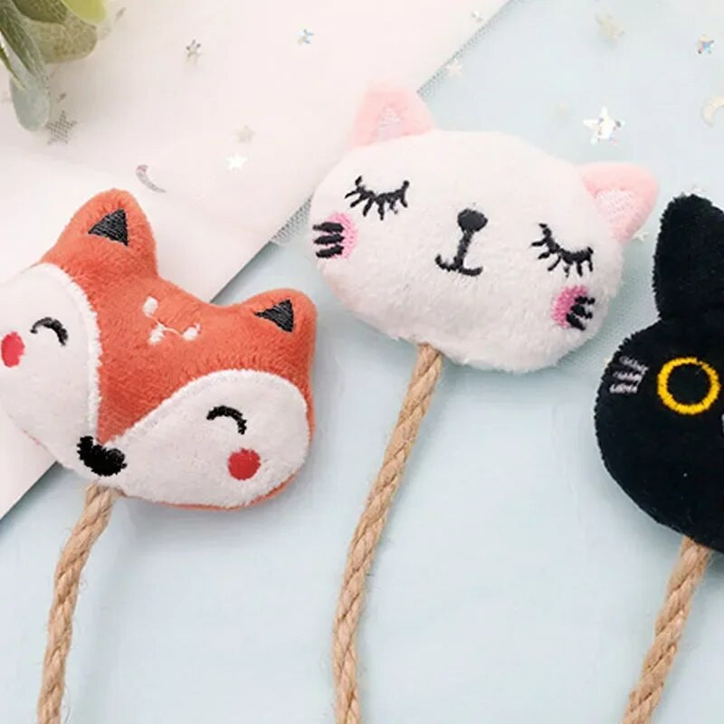 Vicces macskajáték tollcsengő macskamentával macska állat alakú baba kisállat kender kötél őrlőrúd kisállat cica kellékek fogak rágójátéka