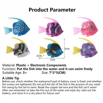 Cat Interactive Electric Fish Toy Water Cat Toy for Indoor Play Swimming Robot Fish Toy για γάτα και σκύλο με φωτεινά LED παιχνίδια για κατοικίδια