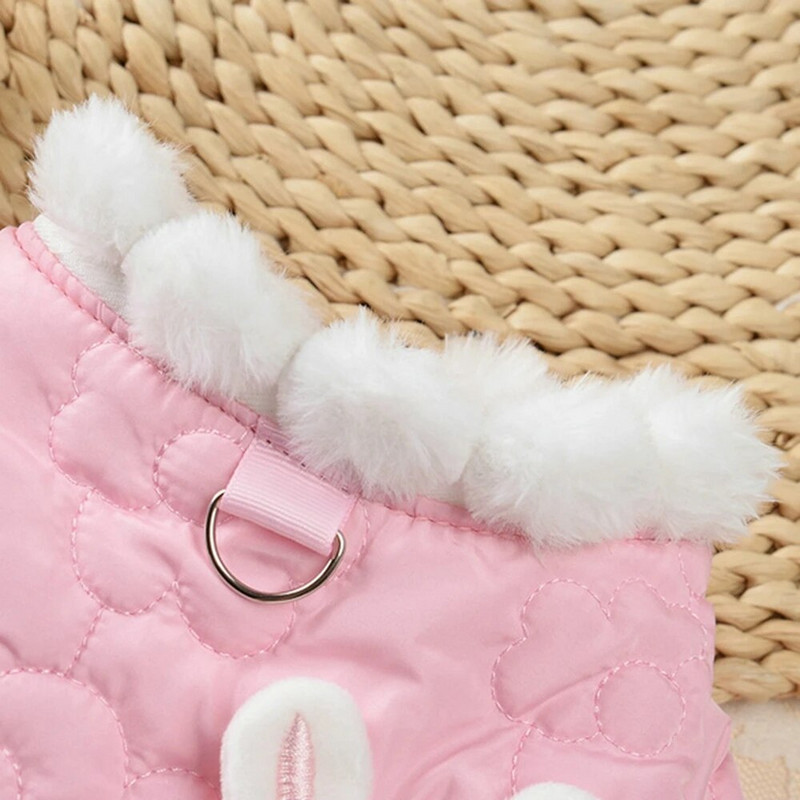 Téli kisállat kutyaruhák meleg polár bélésű kölyökkabát ruha póráz gyűrűvel kis közepes kutyáknak Chihuahua Yorkie macskaruházat