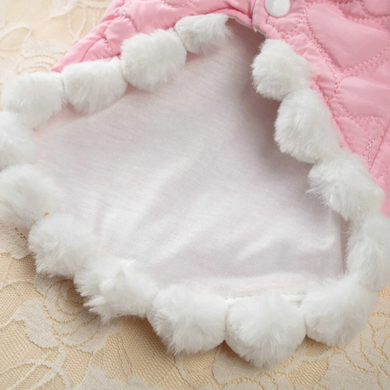 Téli kisállat kutyaruhák meleg polár bélésű kölyökkabát ruha póráz gyűrűvel kis közepes kutyáknak Chihuahua Yorkie macskaruházat