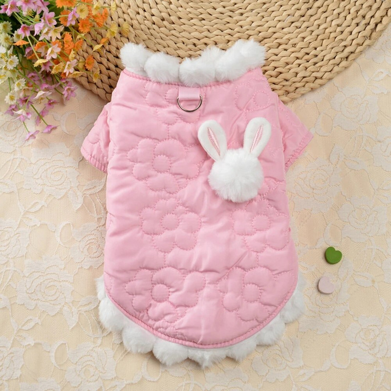 Téli kisállat kutyaruhák meleg polár bélésű kölyökkabát ruha póráz gyűrűvel kis közepes kutyáknak Chihuahua Yorkie macskaruházat