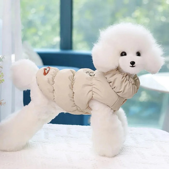 Μαλακά ζεστά ρούχα για σκύλους Χειμερινό μπουφάν για κουτάβι γάτα με επένδυση για μικρόσωμους σκύλους Chihuahua Γαλλικό μπουλντόγκ γιλέκο κανίς στολή για κατοικίδια