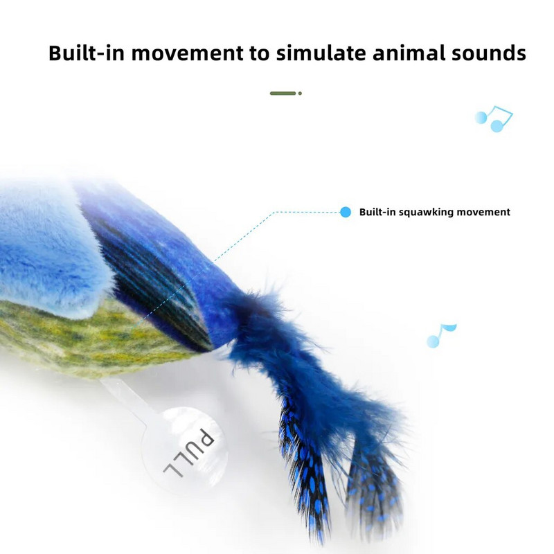 Új macskajátékok ugrató macskabot-érdeklődés, unalomcsillapítás szimuláció, madárcsicsergés plüss macskamenta hippi macska kutyajátékok kisállatkellékek
