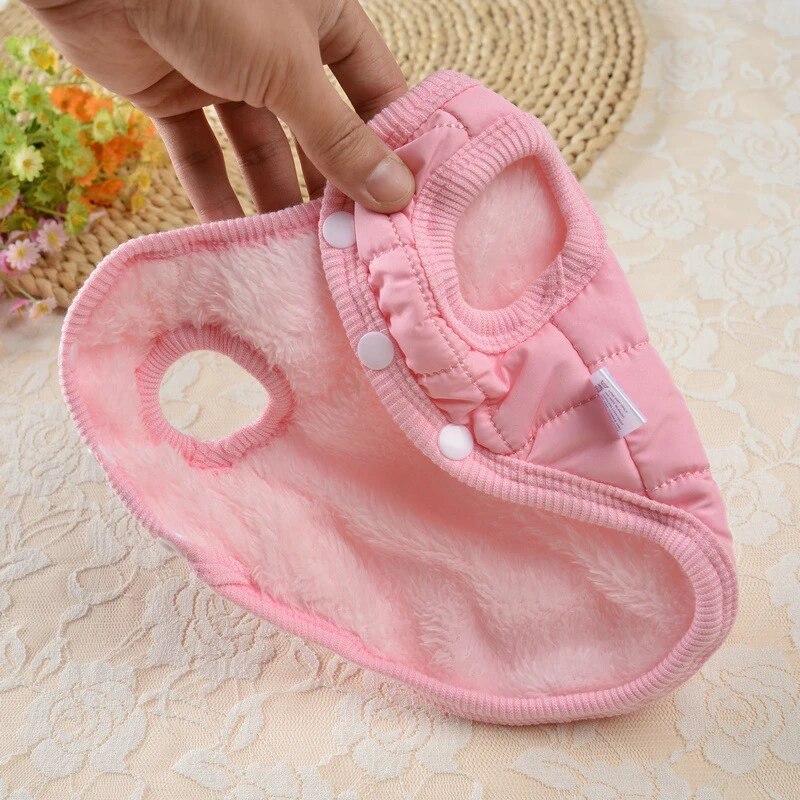 Téli meleg kutyaruhák kistestű kutyáknak Szélálló kutyapehely kabát Egyszínű kutyakabát kabát Párnázott ruházat Chihuahua ruhák