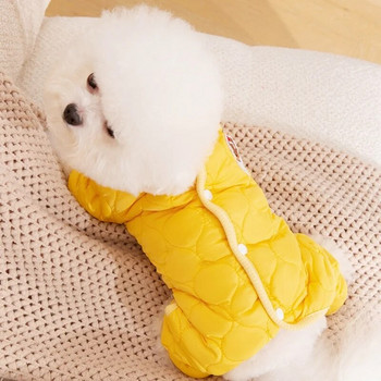 Χειμερινά ζεστά ρούχα για σκύλους Αδιάβροχη φόρμα σκύλου με χοντρή φόρμα για κουτάβι Onesie για κατοικίδια, βαμβακερό μπουφάν μόδας παλτό γάτας Στολή γαλλικού μπουλντόγκ