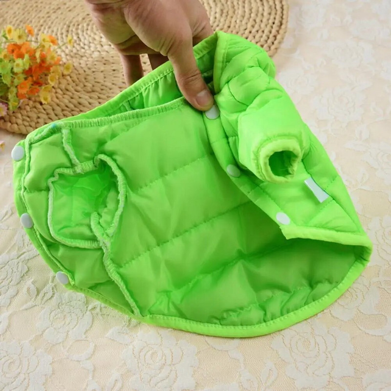 Kutya téli kabát fülek dekoráció hosszú ujjú kapucnis vastag két láb meleg nyomtatás kutya toll kabát kutya téli ruhák