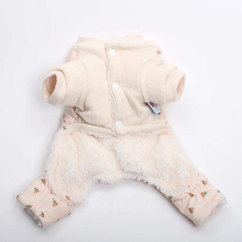 Új kisállat kutyás jumpsuit ruha virágos design őszi/téli kabát kabát kisállat kutya ruházat ruházat