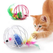Карикатура Pet Cat Toy Stick Feather Rod Mouse Toy with Mini Bell Cat Catcher Teaser Cat Interactive Toy Colorful Cat Kitten Teaser