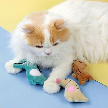 Pet Molar Bite играчка Карикатура Плюшено животно Сладка плюшена играчка за дъвчене на котка Интерактивни домашни любимци Играчки за котка