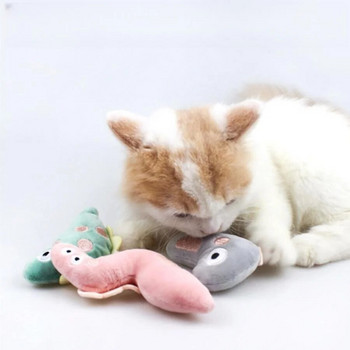Παιχνίδι για δάγκωμα γομφίων κατοικίδιων Καρτούν Γεμιστό Ζώο χαριτωμένη βελούδινη γάτα Μασάτε παιχνίδι Διαδραστικά κατοικίδια Παιχνίδια για γάτα