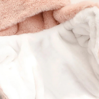 Σκύλος Αυτιά κουνελιού Φούτερ με κουκούλα πάρκα Χαριτωμένα βαμβακερά ρούχα για κατοικίδια για γάτα κουτάβι Μικρά μεσαία σκυλιά Φούτερ Χειμερινό μπουφάν γαλλικό μπουλντόγκ