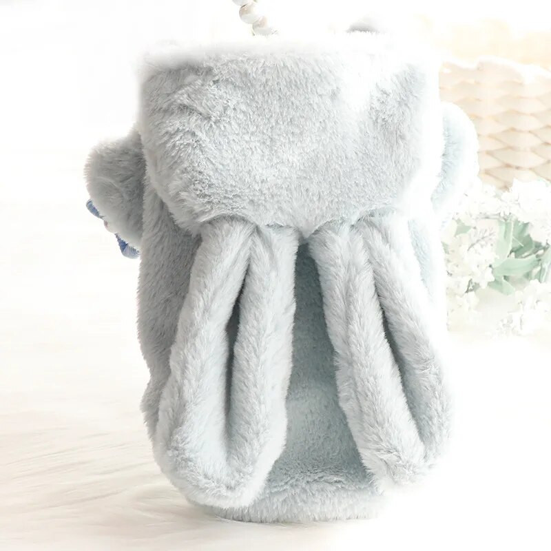 Kutya Nyúl fülek Pulcsik parkák Aranyos pamut kisállatruhák macskáknak kölyökkutya kis közepes kutyák pulóver téli dzseki francia bulldog